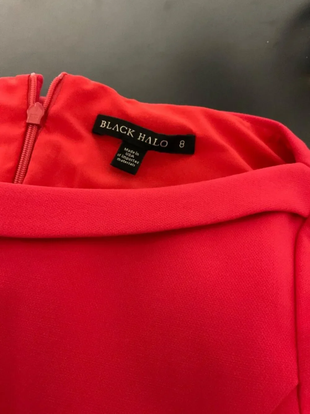 BLACK HALO Nuelle Red Sheath Dress Size 8